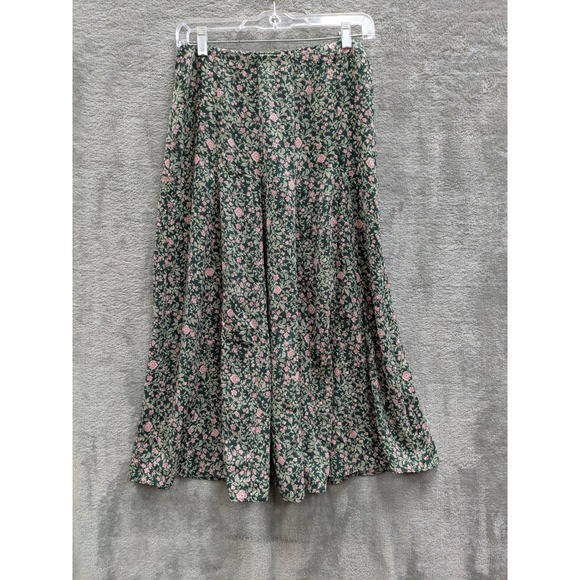 LC Lauren Conrad Dresses & Skirts - Cottagecore Floral Maxi Skirt Womens Small LC Lauren Conrad Green‎ Pink Flowy
